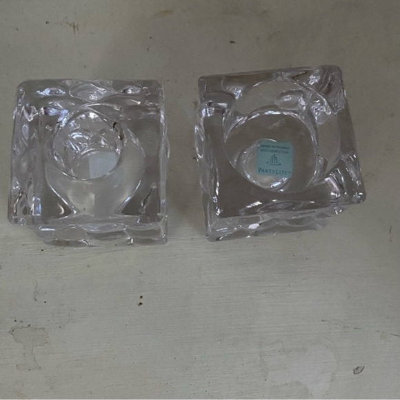 PartyLite Ice Block Votive Taper Holder Pair Retired NIB P15B/P8216 - Picture 7 of 8